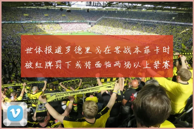 世体报道罗德里戈在客战本菲卡时被红牌罚下或将面临两场以上禁赛处罚